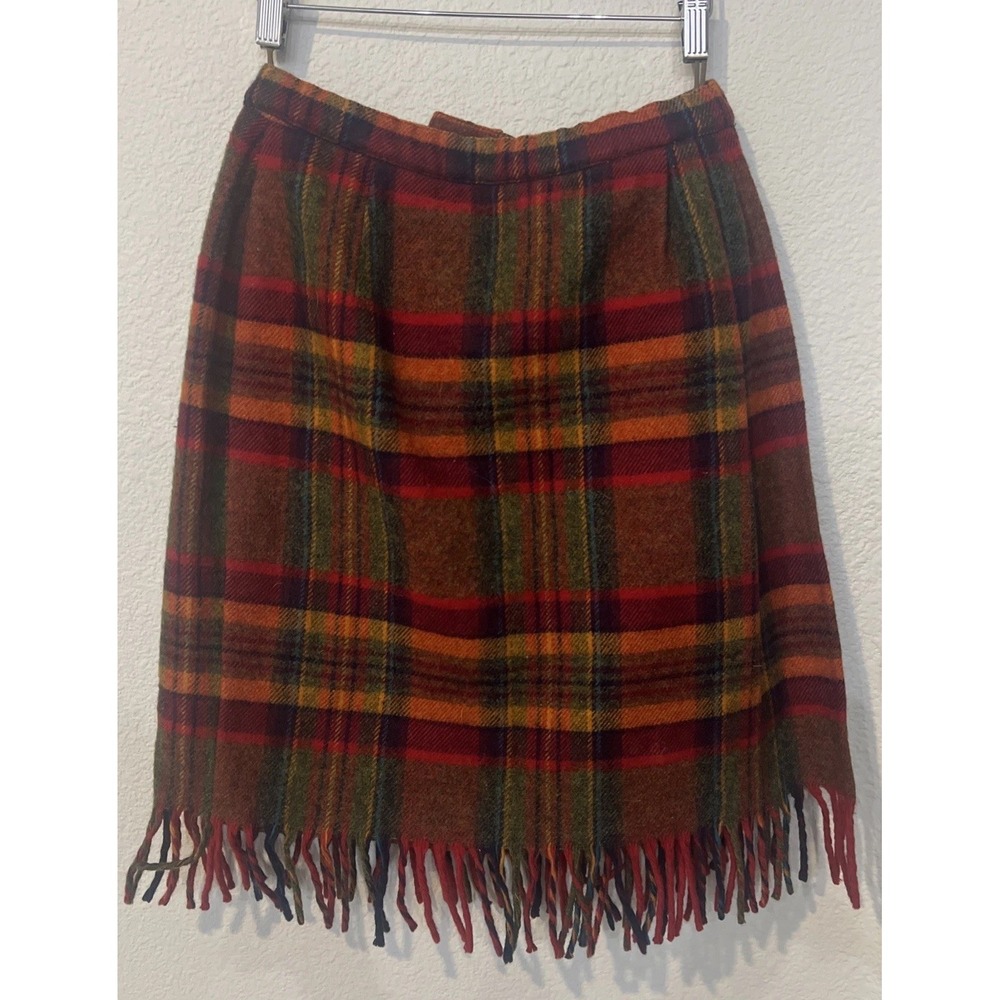 Henry Cottons RED/GREEN Plaid Skirt Frail Style 100% Wool Holiday Celebrate SZ 6